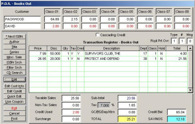 Point-of-Sale Books Out