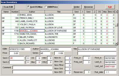 Update Inventory - Scan inventory title order